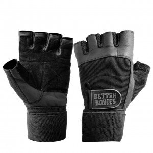 Перчатки Better Bodies Gym Wristwrap Gloves, Black